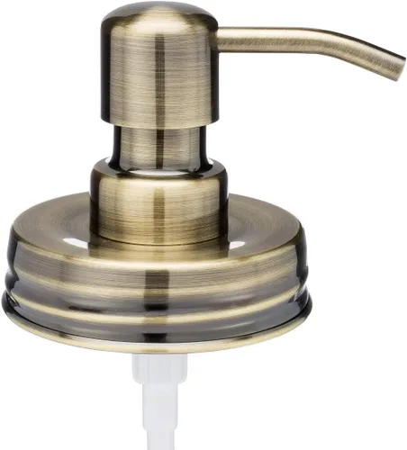 Vista 7 de Jarmazing Products Tapas dispensadoras de jabón para tarros de masón negro, paquete de un paquete, para todos los frascos de conservas de boca Acero