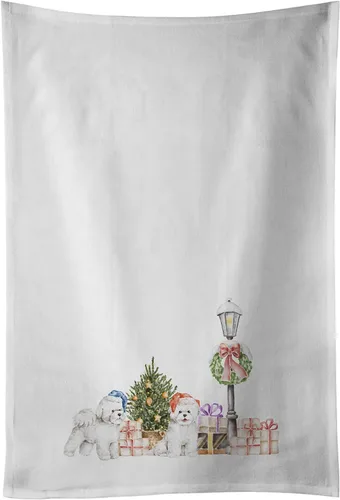 Vista 35 de Caroline's Treasures CK8100WTKT - Juego de 2 toallas de cocina con diseño de bulldog francés con diseño de país de las maravillas navideñas