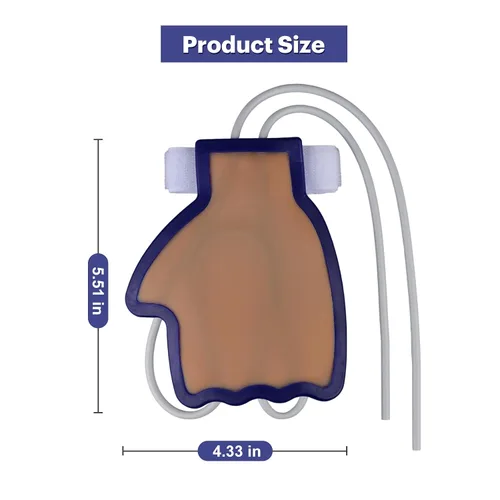 Vista 6 de IV Kit de práctica, entrenador de inyección de mano dorsal portátil Piel de silicona, Flashback simulado e inserción de catéter, Acceso venoso