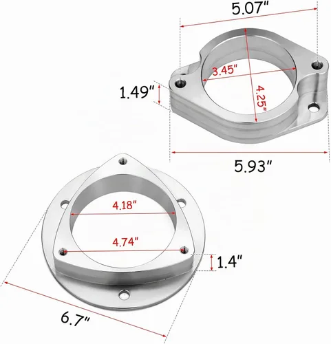 Vista 2 de Wsays - Espaciadores de suspensión de elevación de choque de 2 pulgadas aptos para Subaru Legacy Outback Scion
