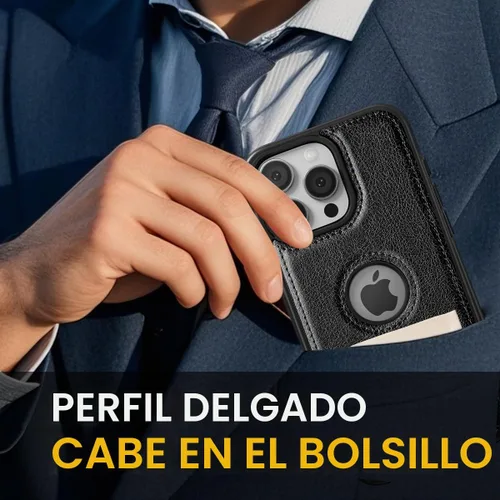 Vista 5 de Funda de cuero de lujo con diseño único para iPhone 14 Pro Max, antideslizante, resistente a los arañazos, ultra delgada, funda protectora