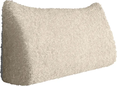 Vista 12 de Johnear Almohada para cabecero sin botones, de terciopelo, gran descanso, almohada de cuña de lectura, soporte de cama triangular, respaldo Negro