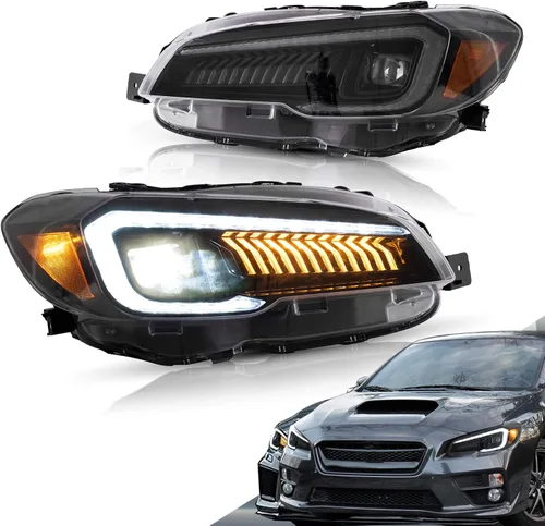 Vista 13 de VLAND Faros delanteros LED compatibles con Impreza Outback Sport 2008-2011, Impreza WRX 2008-2014 (no compatible con modelos con AFS/SRH) con Para