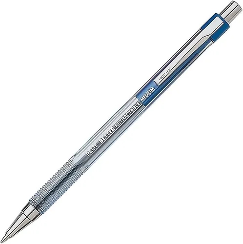 Vista 2 de Pilot The Better Bolígrafo recargable y retráctil, punta media, tinta azul, paquete de 12 (30006) (el embalaje puede variar)