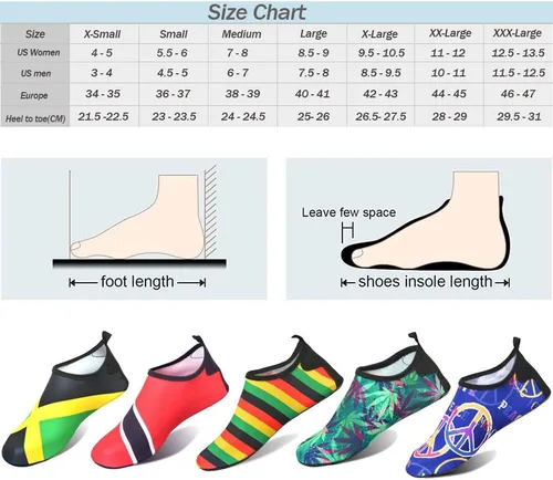 Vista 5 de Zapatos de agua para mujeres y hombres de secado rápido, zapatos de playa para surf al aire libre, yoga, ejercicio, bandera de Jamaica, Caribe