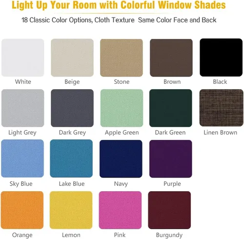 Vista 5 de Persianas enrollables opacas sin cables, color beige, personalizables, fáciles de controlar, con sistema de elevación de resorte para ventanas