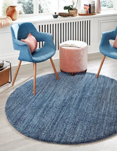 Vista 26 de Unique Loom Shaggy Chic Collection Alfombra de área, lanudo (2' x 3' 1", rectangular, azul arándano)