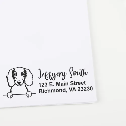 Vista 33 de American Bulldog Stamp Duo, Custom Return Address for Dog Lovers, Personalized Mail Mark for Letters and Cards