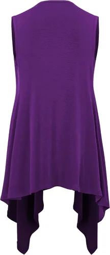 Vista 2 de LL-Chaleco ligero para mujer, abierto en el frente, de puntoFabricado en EE. UU.