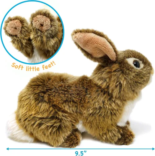 Vista 5 de TigerHart Brigid The Brown Rabbit - Conejito de peluche de 10 pulgadas