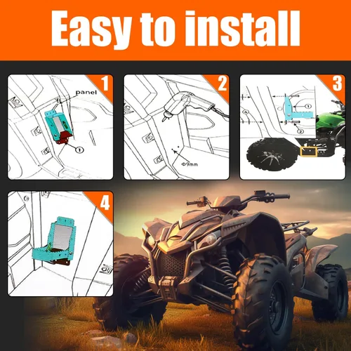 Vista 5 de Reposapiés de pasajero para cuatrimoto resistente, reposapiés para pasajero trasero, antideslizante, 4 ruedas, reposapiés plegable universal