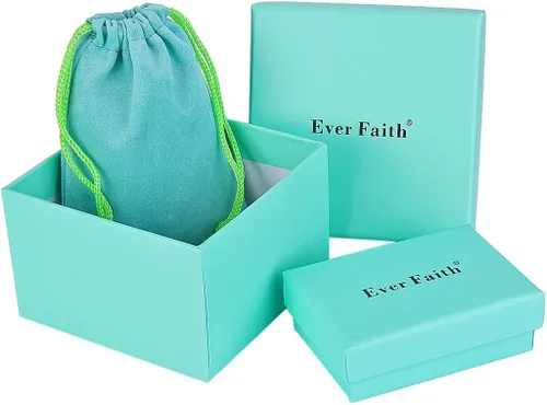 Vista 6 de EVER FAITH Aretes colgantes con nudo floral inspirado en Gastby de cristal austriaco para mujer color dorado Cristal