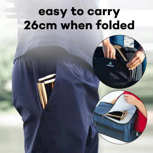 Vista 4 de Taburete plegable portátil para adultos, silla de camping plegable con bolsa de transporte, asiento ligero para exteriores, ofrece seguridad