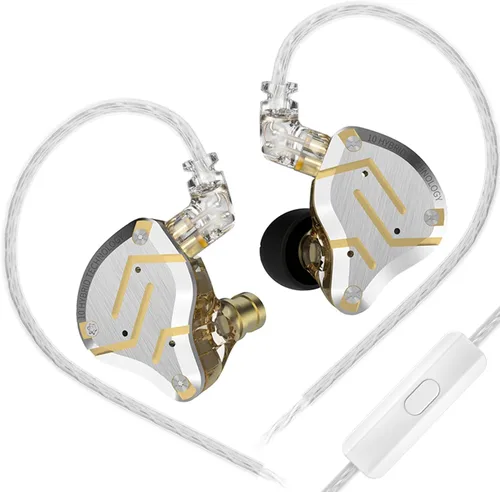 Vista 9 de KZ ZS10 Pro Monitor In Ear, Auriculares IEM, Auriculares para Juegos con Drivers 4BA y 1DD, Auriculares KZ HiFi IEM ZS10 Mejorados con Cable OFC