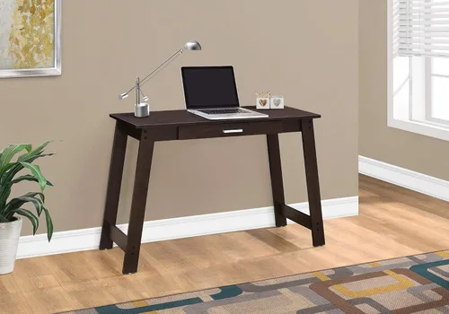 Vista 2 de Monarch Specialties Escritorio para computadora con cajón Capuccino 42"L