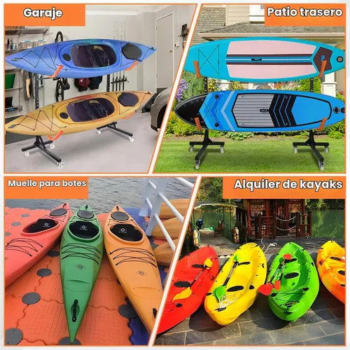 Vista 7 de Freestanding Kayak Storage Rack 2 Kayaks/4 Kayaks