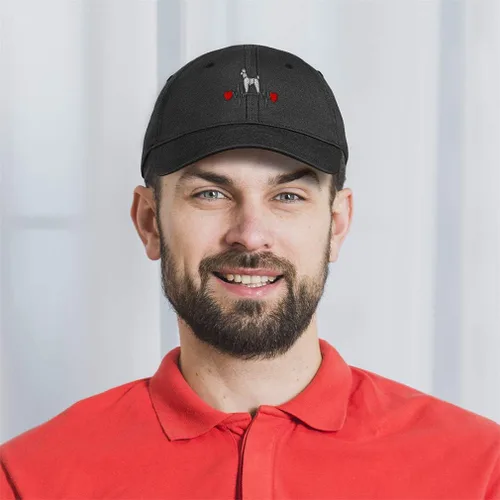 Vista 3 de Gorra de béisbol suave para perro, caniche Lifeline C, bordado, de algodón, para mascotas, papá, para hombres y mujeres