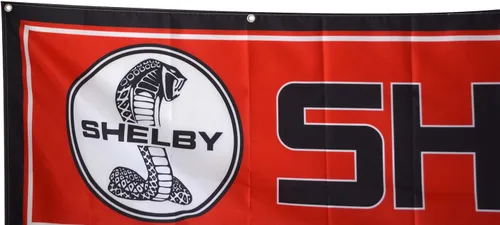 Vista 3 de Shelby Cobra Flag Motorsport Car Racing Banner de 2 x 8 pies