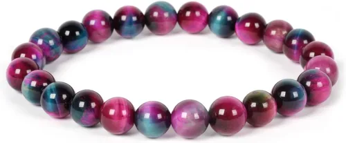 Vista 12 de Justinstones Gem - Pulsera elástica de cuentas redondas de piedras semipreciosas de 8 mm, unisex, de 17.78 cm Turmalina negra de grado A