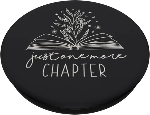 Vista 2 de Just One More Chapter Floral Book Lover Diseño de Lectura PopSockets Estándar PopGrip