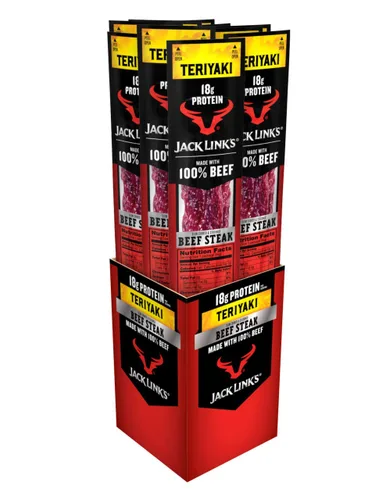 Vista 2 de Jack Link's Premium Cuts - Filete de ternera, Teriyaki, 2 onzas, 12 unidades – Gran aperitivo proteico con 0.46 oz de proteína y 0.32 oz