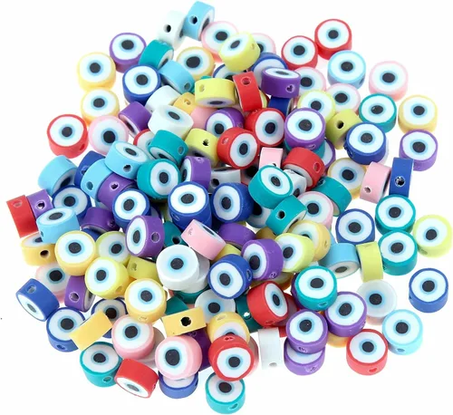 Vista 26 de 100 cuentas espaciadoras de arcilla polimérica para el Día de la Independencia del 4 de julio para hacer joyas, manualidades, pulseras, collares