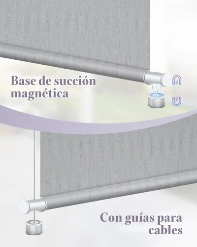 Vista 3 de Graywind Persianas motorizadas para exterior de patio, compatibles con Alexa y Google, persianas enrollables eléctricas con energía solar