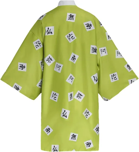 Vista 2 de Mens Cosplay Costume Halloween Haori Kimono Cape Cloak Robe