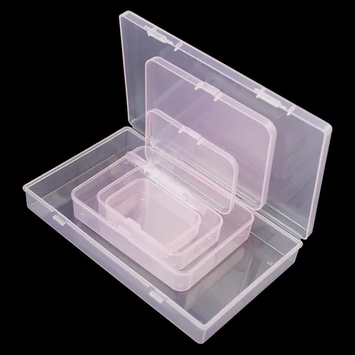 Vista 8 de Goodma Caja de almacenamiento de plástico rectangular de 36 piezas, color rosa Tamaños mixtos, tapas con bisagras, para objetos pequeños