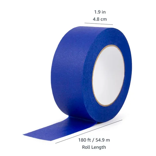 Vista 5 de Amazon Basics Cinta azul para pintores, 1.88 pulgadas x 180 pies, juego de 6 rollos
