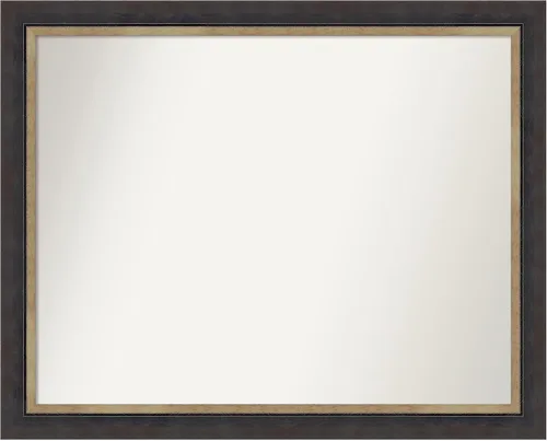 Vista 228 de Amanti Art Espejo personalizado, espejo de baño negro Astor, espejo de pared o espejo de tocador de baño sobre el fregadero (25 x 25 pulgadas)