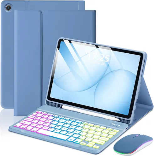 Vista 14 de Funda EAMPANG con teclado ratón para Samsung Galaxy Tab A9 Plus de 11 pulgadas (SM-X210/X215/X216/X218), teclado magnético desmontable USB-C