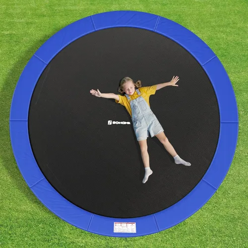 Vista 3 de SONGMICS Replacement Trampoline Safety Pad Mat, 10ft 12ft 14ft 15ft Standard Size, Spring Cover, UV-Resistant, Tear-Resistant, Edge Protection Azul