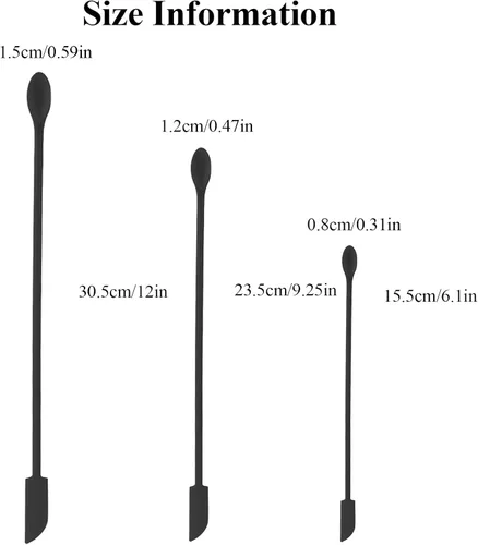 Vista 3 de Mini espátula de silicona, 6 espátulas para tarros, cuchara de silicona reutilizable de doble extremo para cocina y belleza