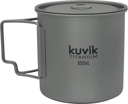 Vista 6 de Kuvik Estufa de madera de titanio y bote de titanio de 22 onzas (22.0 fl oz)