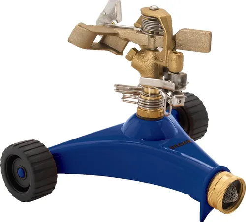 Vista 18 de Dramm 15086 Rociador de impulso de base circular con una base de metal resistente, color azul