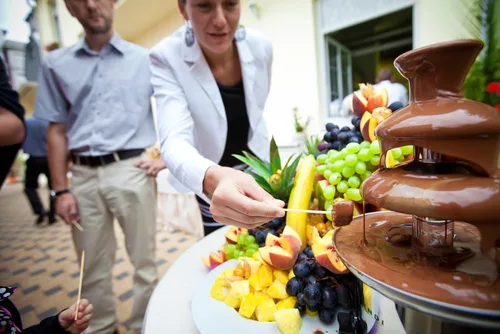 Vista 6 de Una mezcla de fondue de chocolate, paquete de 3, sabor natural, sin MSG, sin gluten. Sin conservantes, fácil de hacer, inmersión de frutas
