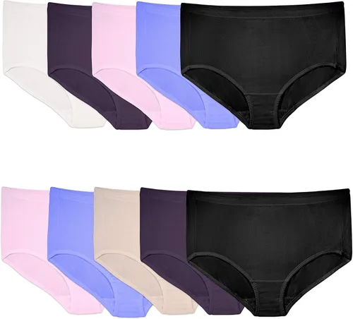 Vista 16 de Fruit of the Loom - Ropa interior transpirable de mujer, absorbe la humedad para mantenerte fresca y cómoda, disponible en talla extra grande