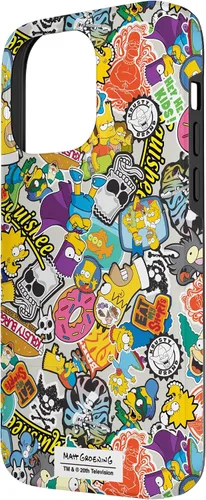Vista 2 de Funda de collage de pegatinas para iPhone 14 Pro Max de Los Simpson