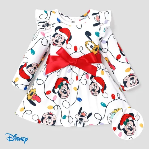 Vista 6 de Disney Mickey - Vestido tutú de manga larga con estampado de Minnie para bebé niña