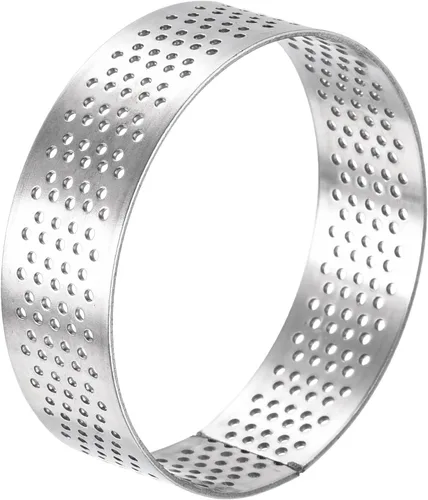 Vista 3 de uxcell Anillos Pequeños de Acero Inoxidable para Pasteles, Anillo Perforado de Mousse para Pastel de Cocina Horneado Resistente al Calor, 2.5