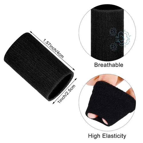 Vista 2 de Civaner 12 fundas de dedos para artritis deportivas transpirables y elásticas para los dedos, protectores de compresión para articulaciones