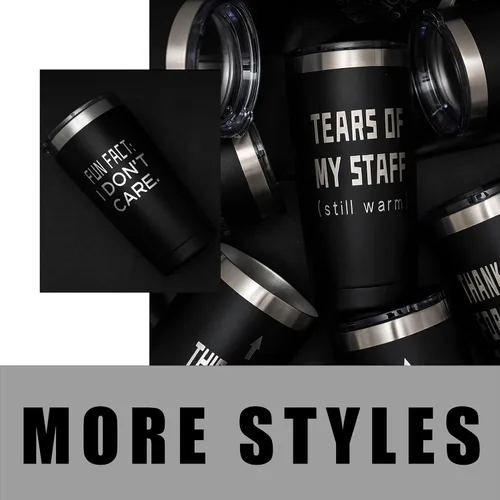 Vista 6 de ARIABLE World's Okayest Employee - Vaso de acero inoxidable de 20 onzas, grabado con láser, divertido regalo para empleados, taza de café aislada al