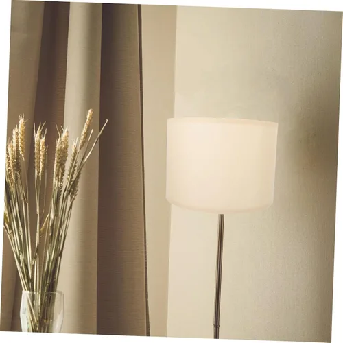 Vista 5 de Uonlytech Elegante pantalla de lino beige de repuesto para lámpara de pie de lino, pantalla de escritorio, fácil de instalar, clips extraíbles