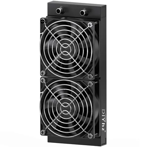 Vista 9 de Radiador de Refrigeración por Agua para Computadora, Intercambiador de Calor de Aluminio de 8 Tubos, Radiador de Refrigeración Líquida con Rosca