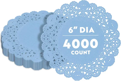 Vista 71 de Restaurantware Pastry Tek Blondas de Encaje de 4 x 4 Pulgadas 100 Vajilla Decorativa - Blondas de Mesa Desechables Redondas de Papel Negro