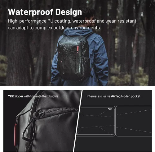 Vista 8 de PGYTECH OneMo Lite Mochila para Cámara 22L para DJI, Sony, Canon, Nikon, OSMO Action/Pocket, DSLR/SLR Sin Espejo, Trípode de Cámara Bolsa