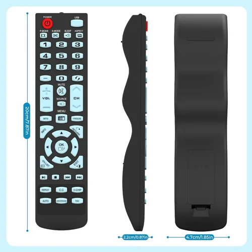 Vista 6 de Elemento de control remoto universal TV compatible con todos los elementos LCD LED TV - No requiere programación