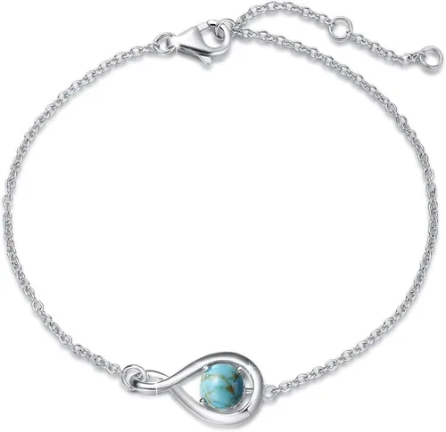 Vista 33 de FANCIME 925 Sterling Silver Infinity Birthstone Bracelets for Women abr-04