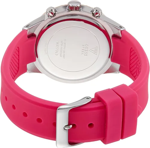Vista 2 de Guess W0773L3 Reloj de pulsera de silicona para mujer con esfera azul y verde